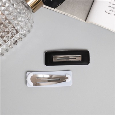 Невидимки для волос «Венера», набор 2 шт., классик, 5 см, чёрные