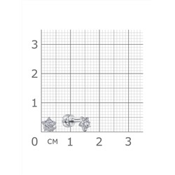 Серьги с фианитом родированные серебро 925*