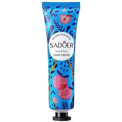 Крем для рук с растительными экстрактами, аромат персик SADOER Peach & Plants hand cream, 30 г