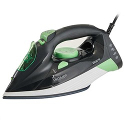 Утюг электрический 2800 Вт DELTA LUX DE-3002 черный с зеленым