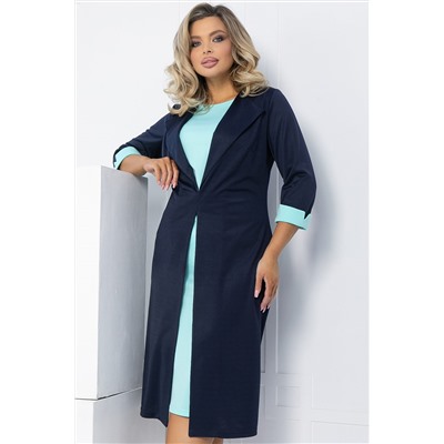 Платье На шпильке (синий/мята) П12678-4