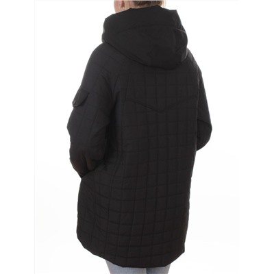 9608 BLACK Куртка стеганная демисезонная женская (100 гр. синтепон)