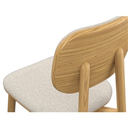 Стул с обивкой Saga, рогожка, бежевый