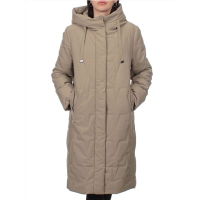 1120 DARK BEIGE Пальто зимнее облегченное женское (холлофайбер 150 гр.)