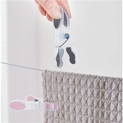 Усиленные прищепки с силиконовыми вставками 30 шт. 8,5*4 см.