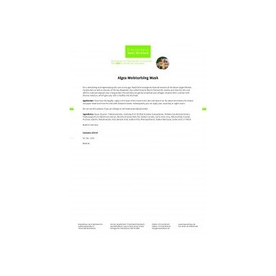 Krauterhaus Sanct Bernhardt Algae Moisturising Mask, 100 мл