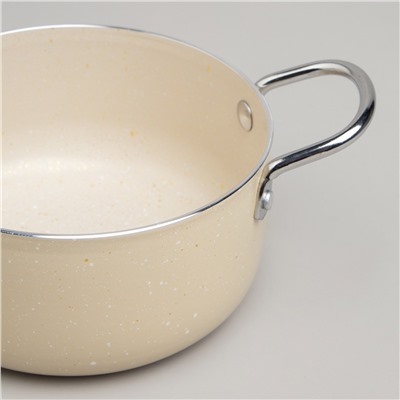 КАСТРЮЛЯ AGNESS С АНТИП. ПОКР.  И СТЕКЛ. КРЫШКОЙ 950 МЛ, 14*7 СМ