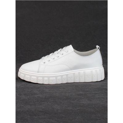 05-PDXL162-1 WHITE Кроссовки женские (натуральная кожа)