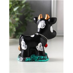 Копилка для денег «Бычок», гипс, 11.5×10×6.5 см, чёрный