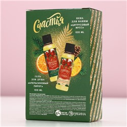 Новогодний подарочный набор косметики «Чудес и подарков»: гель для душа и пена для ванны, 2×100 мл, Чистое счастье