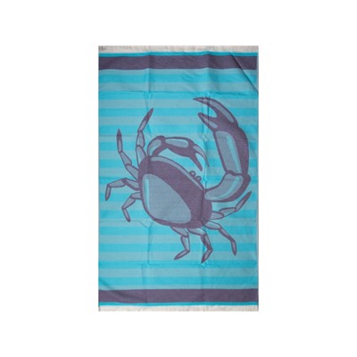 8с22.112ж1 Краб (бирюза8) Полотенце х/б 104х175см