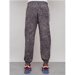 Брюки джоггеры спортивны мужские темно-серого цвета 12931TC