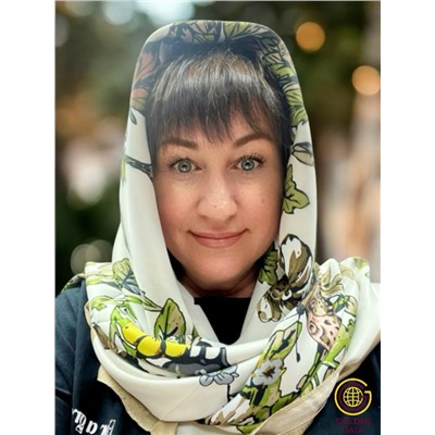 Платок шелковый большой "Парижанка" Арт 2428/35