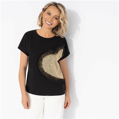 Футболка нарядная, Яркий период (black)