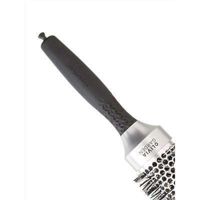 Olivia Garden Термобрашинг для укладки волос / Essential Blowout Classic Nylon Bristles Silver, 45 мм, серебристо-черный