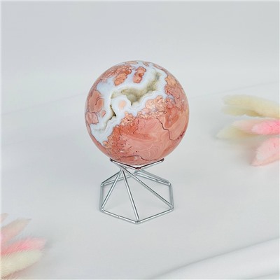 Радуга Самоцветов Шар из розового цветочного Агата