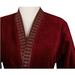 Халат Велюровый Женский (L) Tuğra Bordo Bayan Bornoz Large - EcoCotton