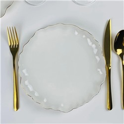 305-275 Набор из 6 тарелок 21,5х3см ВАНЕССА ЗОЛОТО в под.уп.(х8)Фарфор