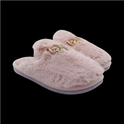 Тапочки меховые 10219 розовые