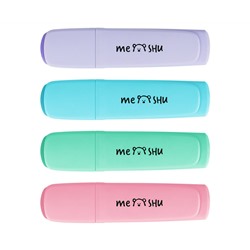 Набор текстовыделителей MESHU "Neko", 04цв., пастельные цвета, 1-5 мм, ПВХ бокс с европодвесом