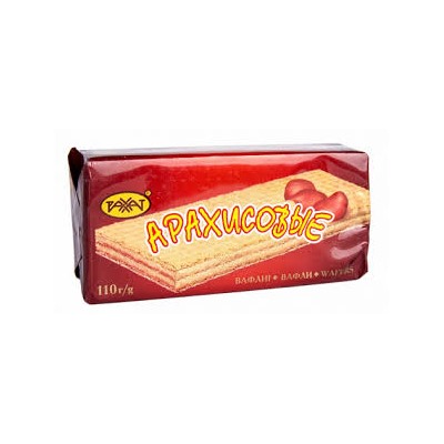 Вафли Арахисовые 110гр, Рахат