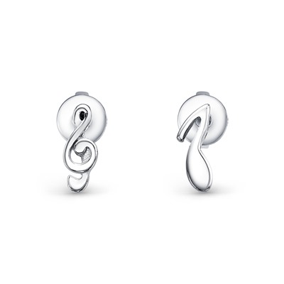 Серьги родированные серебро 925*