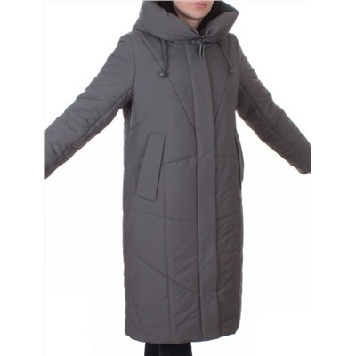 A616 GRAY Пальто зимнее женское (верблюжья шерсть, +120 гр. холлофайбер)