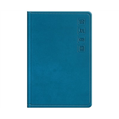 Телефонная книга А7, 64л., кожзам, BG "Winner. Dark teal", с вырубкой