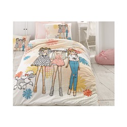 1 сп. Комплект Постельного Белья 100% Cotton Çılgın Kızlar Best Class
