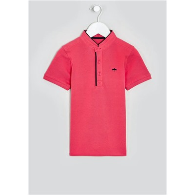 Boys Short Sleeve Grandad Collar Polo Shirt (4-13yrs)