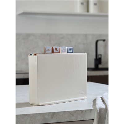 Набор из 4-х разделочных досок с держателем Cut&Store