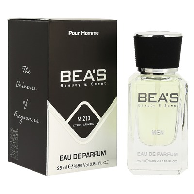 Beas M213 Giorgio Armani Acqua Di Gio Men edp 25 ml, Парфюм мужской Beas M213 создан по мотивам аромата Giorgio Armani Acqua Di Gio