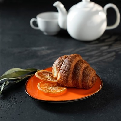 Блюдо для подачи Magistro «Церера», 18×15.6 см, фарфор, оранжевое