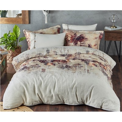 2 сп. Евро Комплект Постельного Белья Cotton Saten Demre XL - EcoCotton