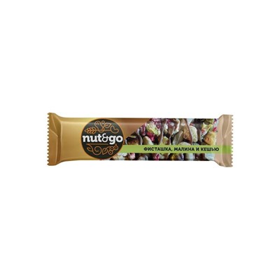 «Nut&Go», батончик  «Фисташка, малина и кешью», 28 г (упаковка 24 шт)
