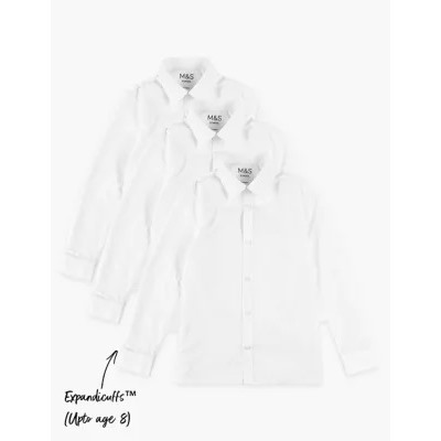 3pk Boys' Longer Length Easy Iron School Shirts (4-18 Yrs)