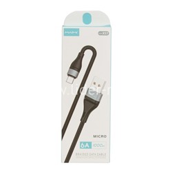 USB кабель micro USB 1.0м MAIMI X57 (черный) текстильный 6A
