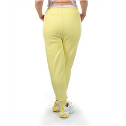 07 YELLOW Брюки спортивные женские на флисе (100% хлопок) 7986