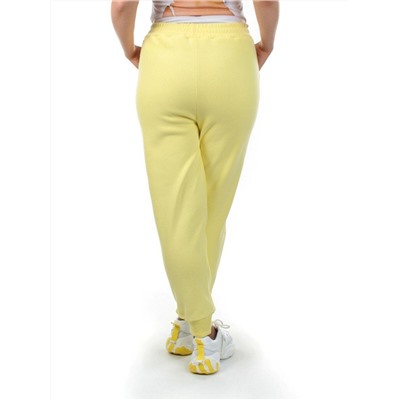 07 YELLOW Брюки спортивные женские на флисе (100% хлопок) 7986