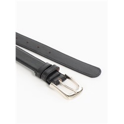 Ремень женский, 110×2.8 см, пряжка металл, серебристая, чёрный