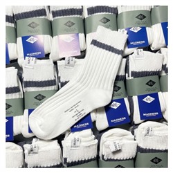 Spot Correct MDNS tide brand to help striped socks socks, Yu Wenle, men and women street sports mid -cotton socks