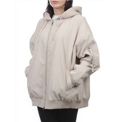 H24-283 LT. BEIGE Куртка демисезонная женская (100 гр. синтепон)