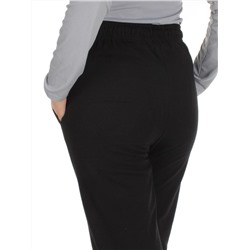 J-01 BLACK Брюки спортивные женские (85% хлопок, 15% полиэстер)