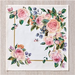 КОМПЛЕКТ САЛФЕТОК ИЗ 2-Х ШТ  "ВИНТАЖ"40Х40 СМ ,КРЕМОВЫЙ, 100% ХЛОПОК,ТВИЛ