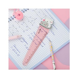 Линейка с топпером 12см MESHU "Cute kittens", пластиковая, европодвес
