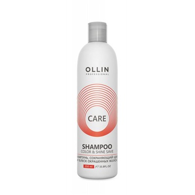 Ollin Шампунь, сохраняющий цвет и блеск окрашенных волос / Care, 250 мл