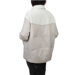 H24-223 LT. BEIGE Куртка демисезонная женская (100 гр. холлофайбер)
