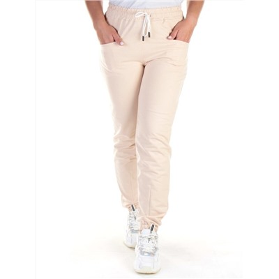 QB-84 BEIGE Брюки спортивные женские (95% хлопок, 5% стрейч) P&S