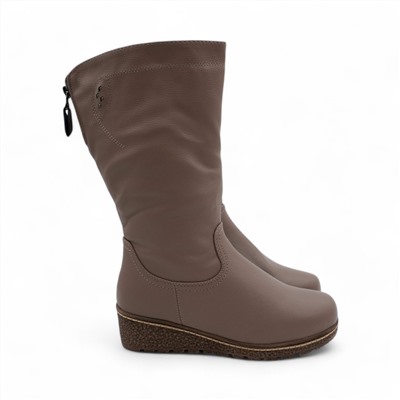 Зимние женские сапоги Н3595-17 светло-коричневые