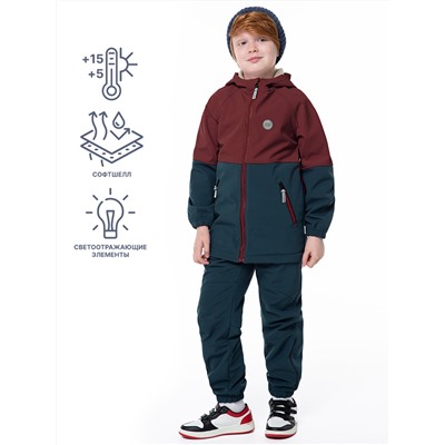 Ветровка софтшелл для мальчика NIKASTYLE 4л8724 томат океан